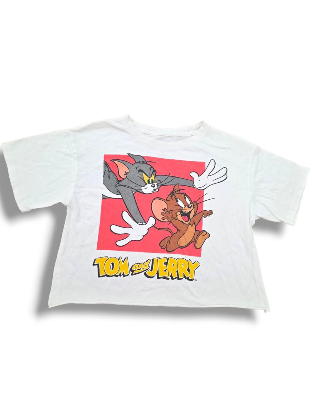 Tom & Jerry Graphic Cropped Tee Women's Size Small
